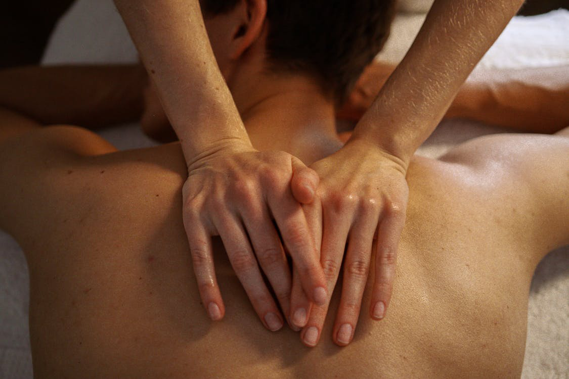 A person getting a Swedish massage